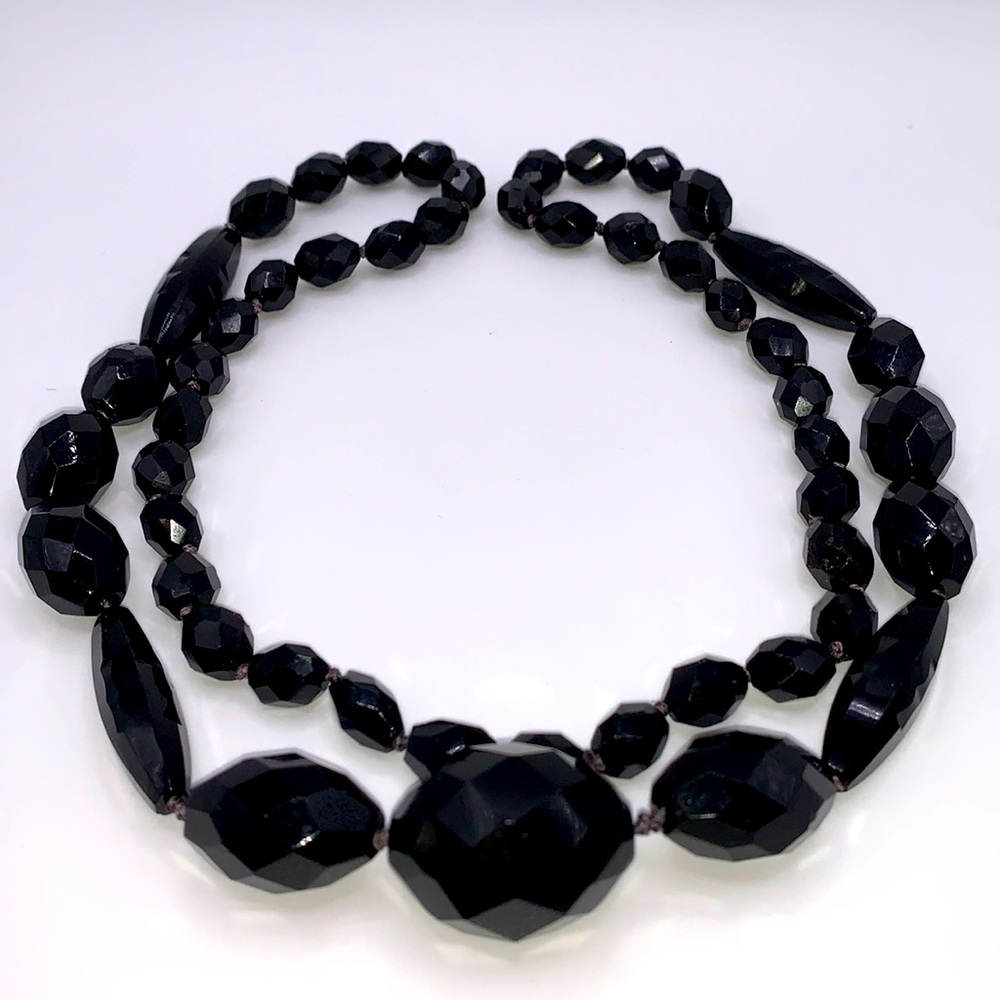 Evening Chic, Black Glass Beaded Necklace